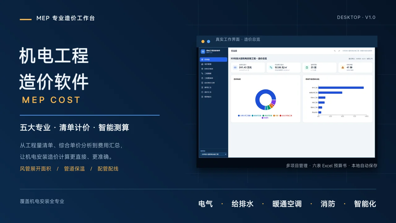 机电工程造价软件产品封面